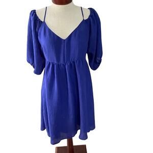 Moulinette Soeurs Small Royal Blue Dress Feminine Spring Classic Anthropologie